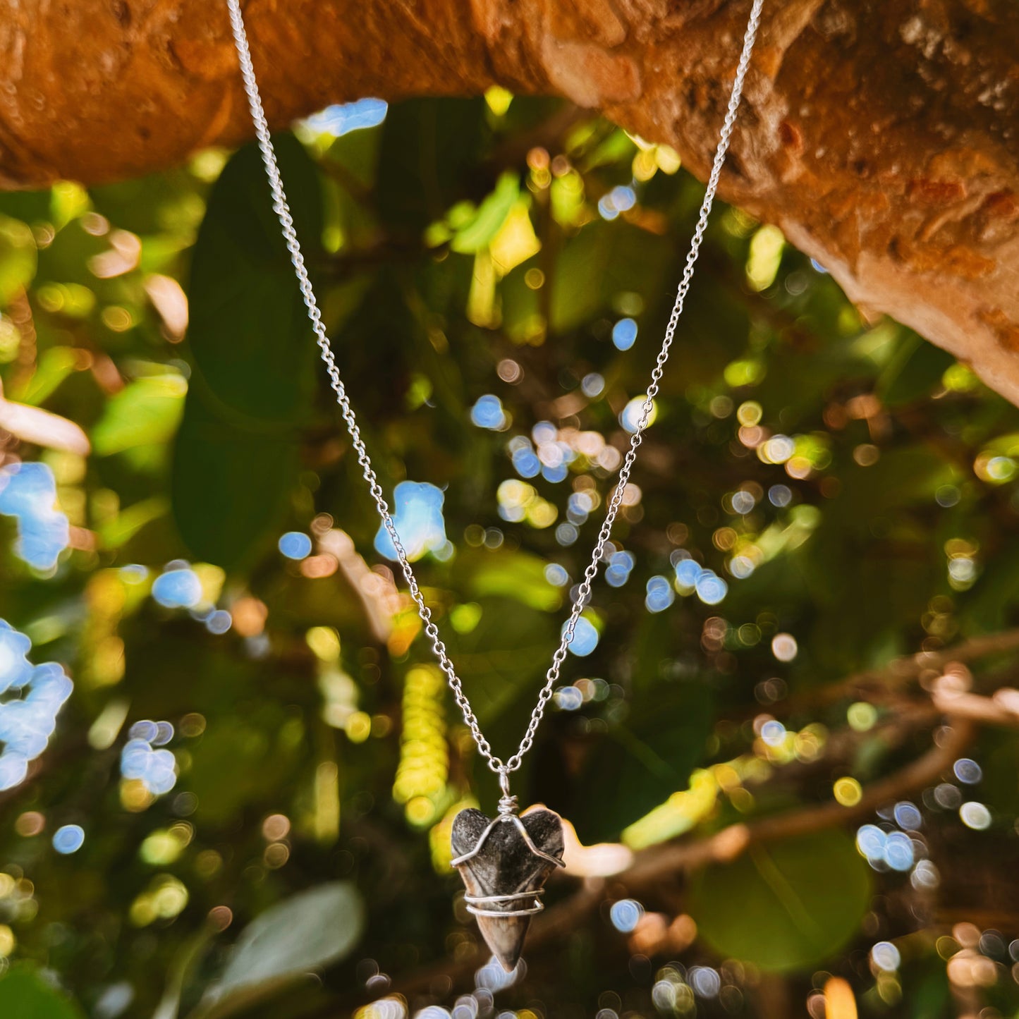 sterling silver bullshark necklace