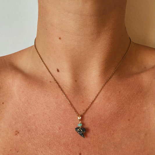 apex necklace - fossil hammerhead