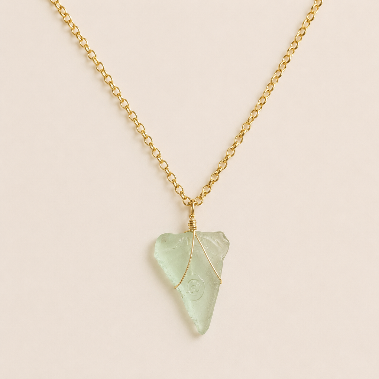 large seaglass statement necklace