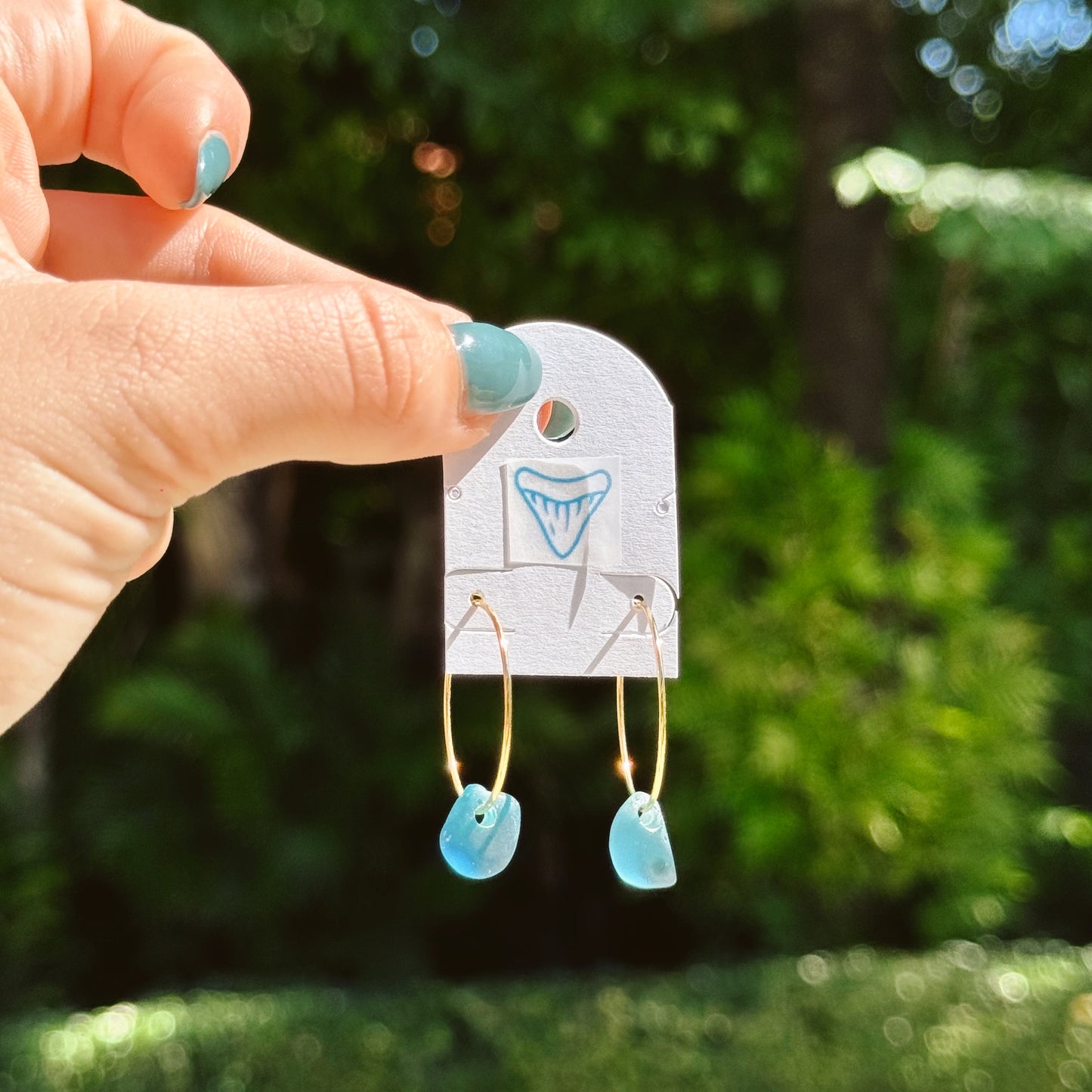 treasure hoops - teal