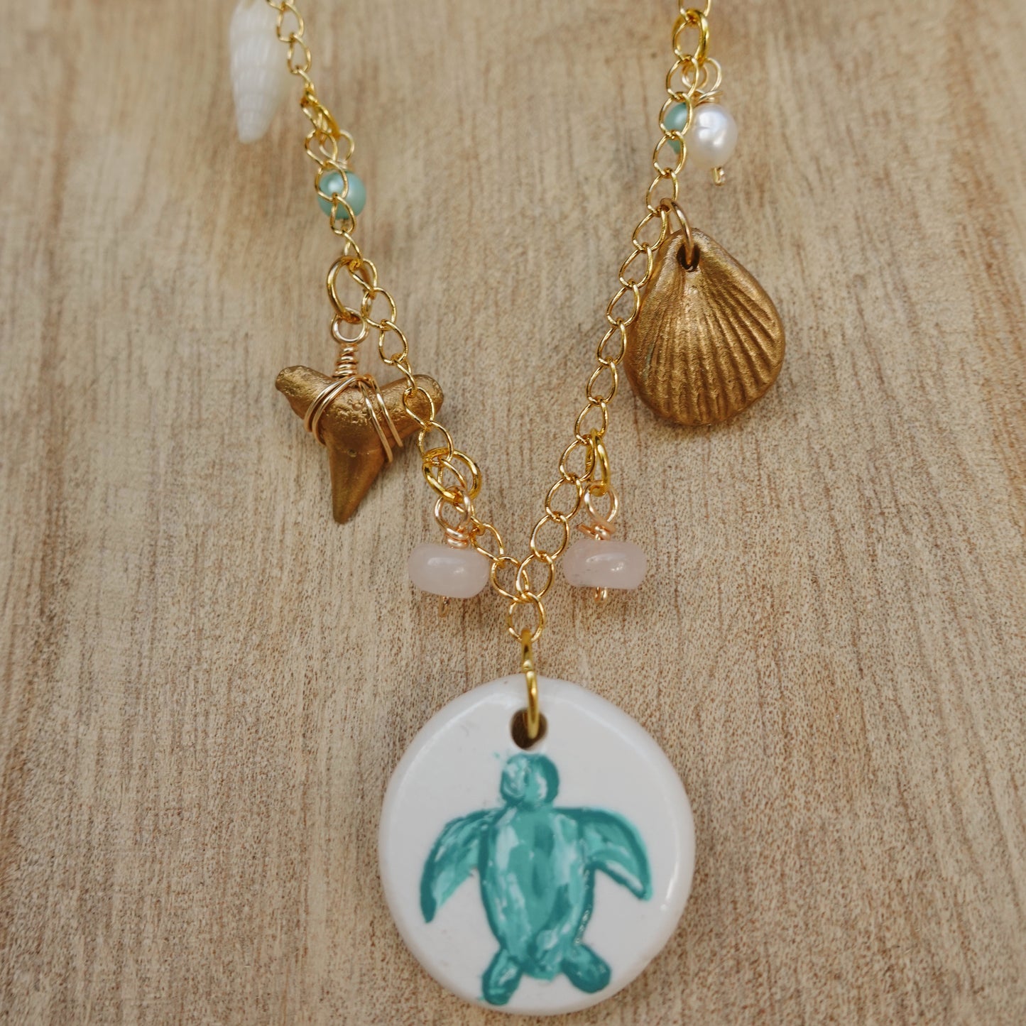 sea turtle charm necklace