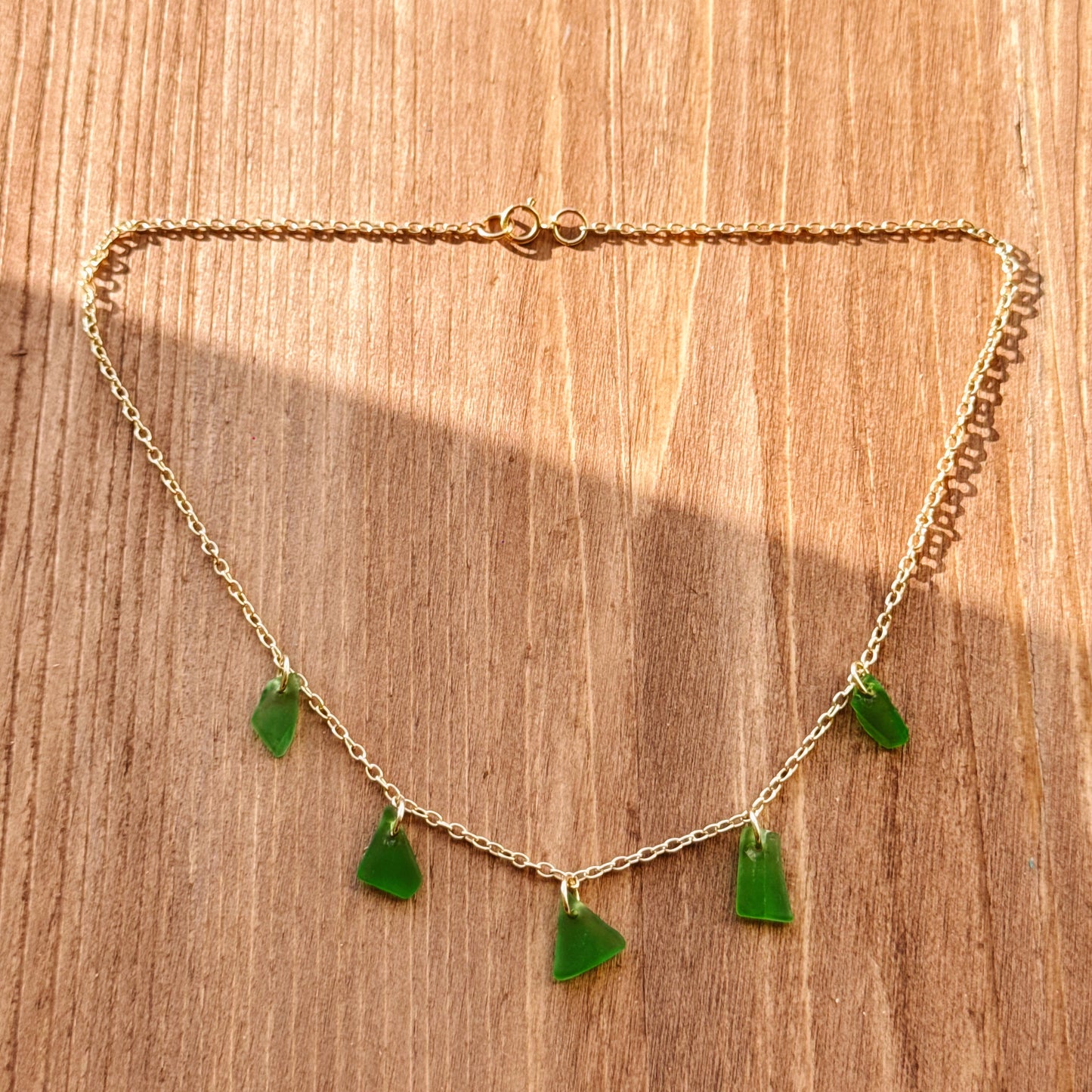 green seaglass choker