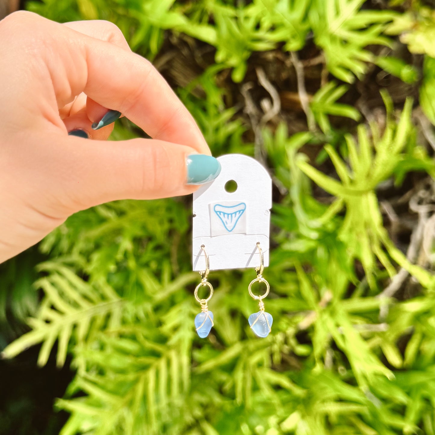 salty earrings - periwinkle