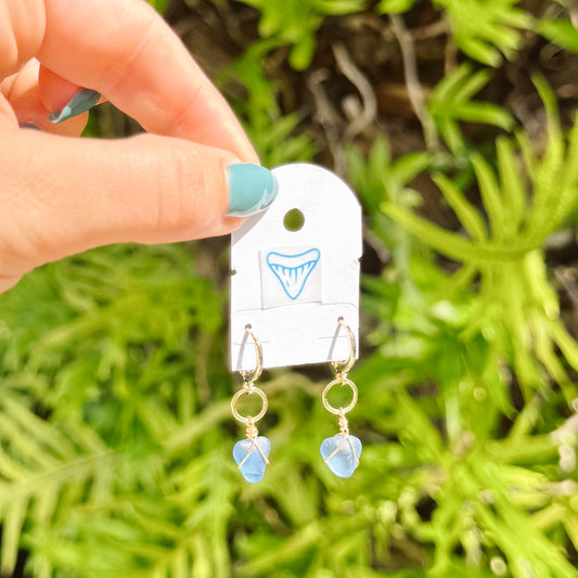 salty earrings - periwinkle