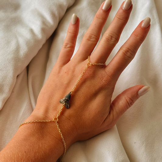fossil bull shark hand chain
