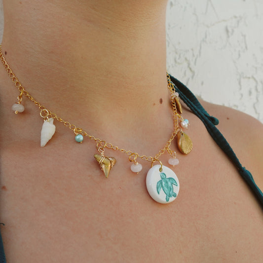 sea turtle charm necklace