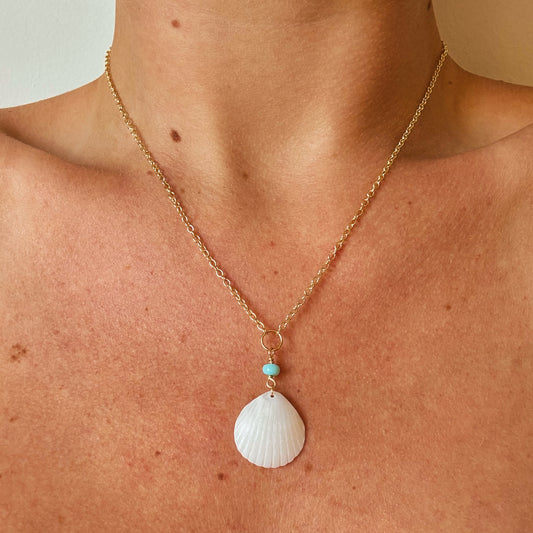 abaco necklace - white and opal