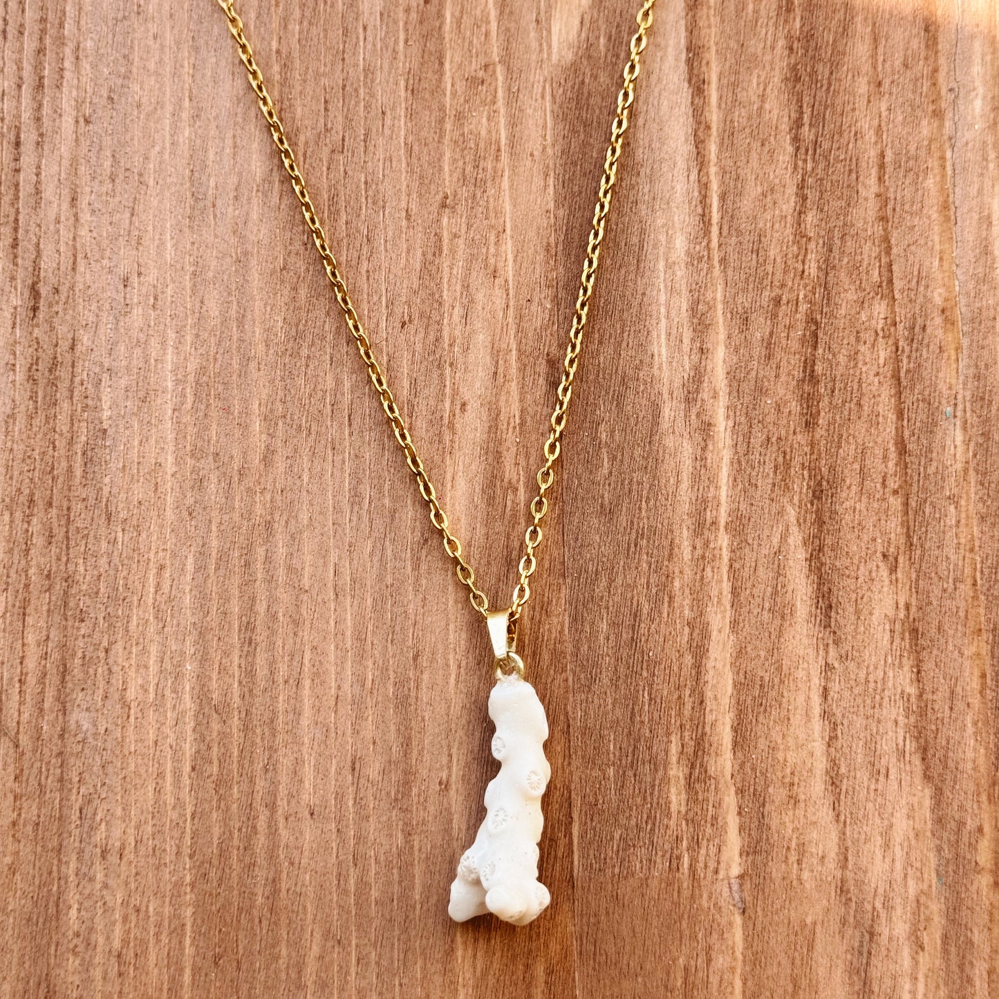 coral fragment necklace
