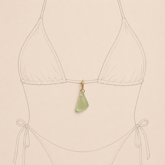 sea glass bikini charm