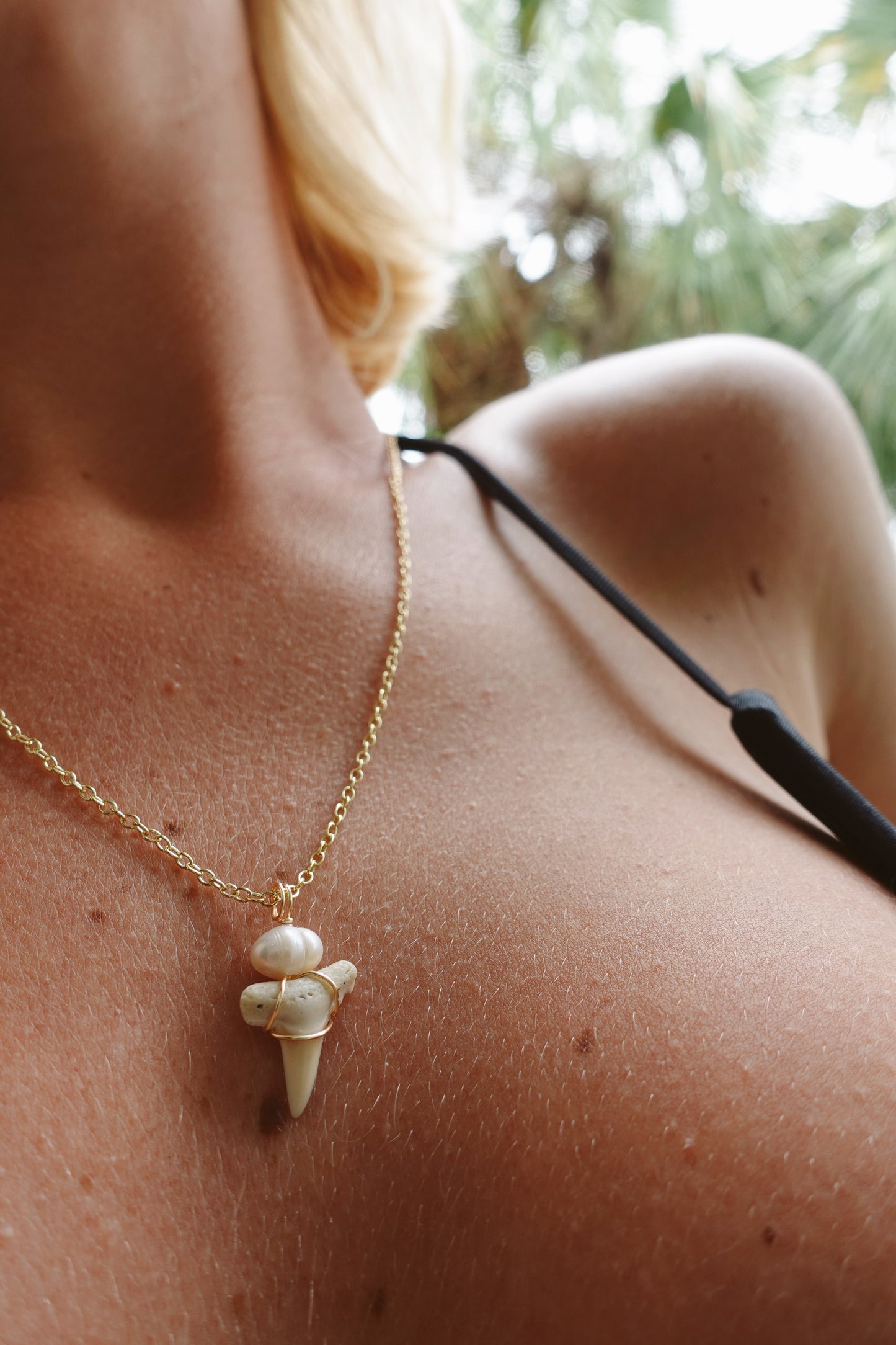 White Lemon and Pearl Necklace