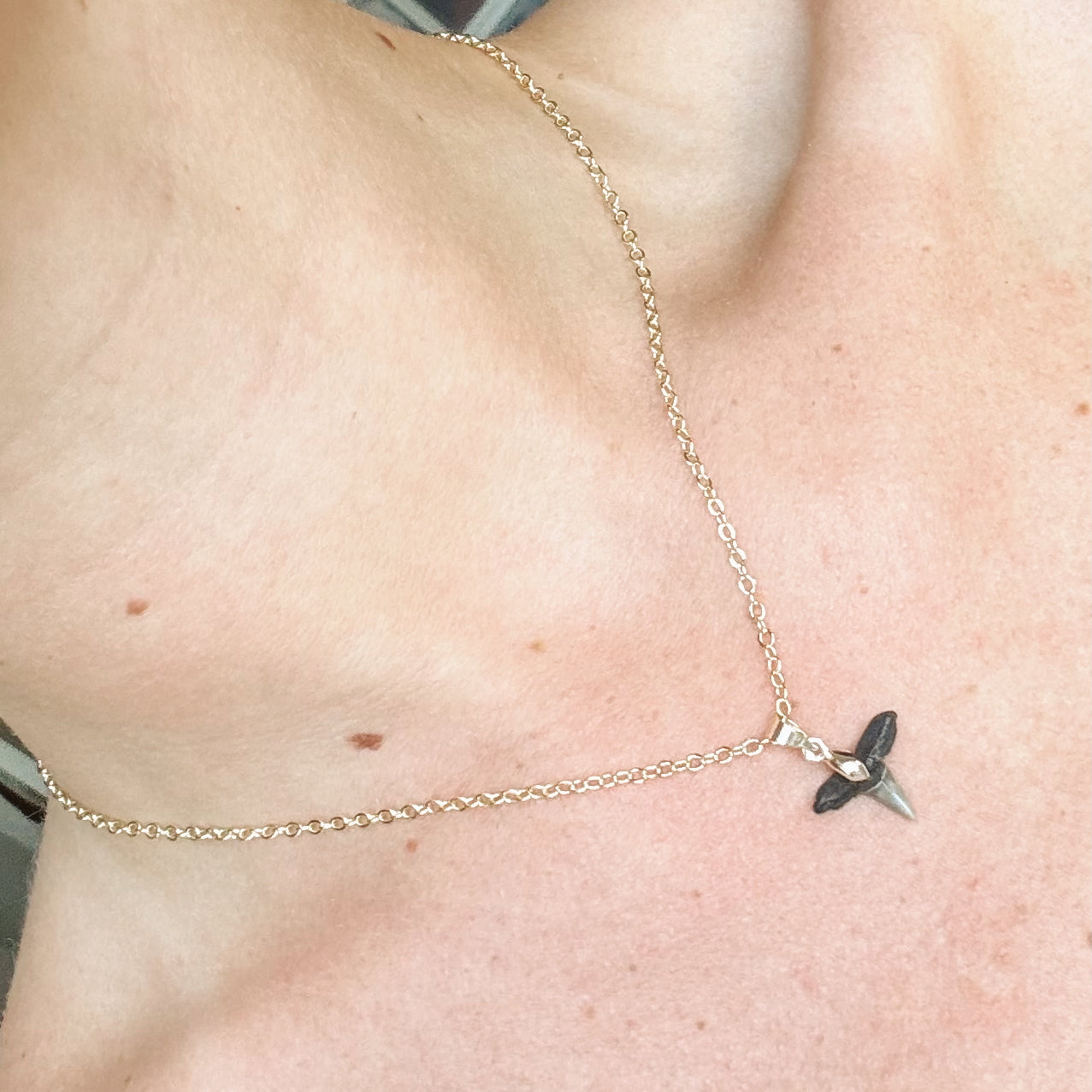 juno necklace - copper shark