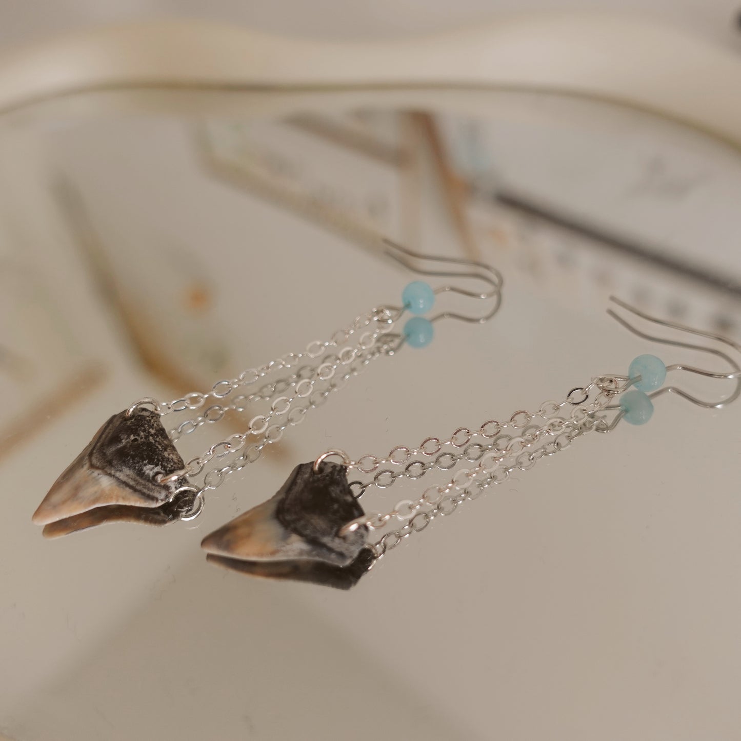 bull shark hanger earrings