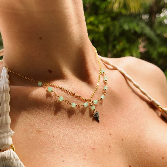 fossil bull layered necklace