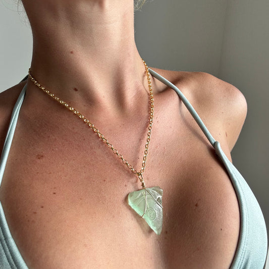 large seaglass statement necklace